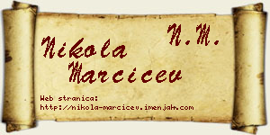 Nikola Marčićev vizit kartica